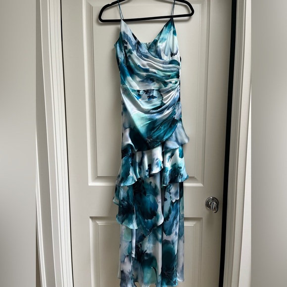 Theia couture watercolour evening dress. 3/4 length. - Picture 2 of 4